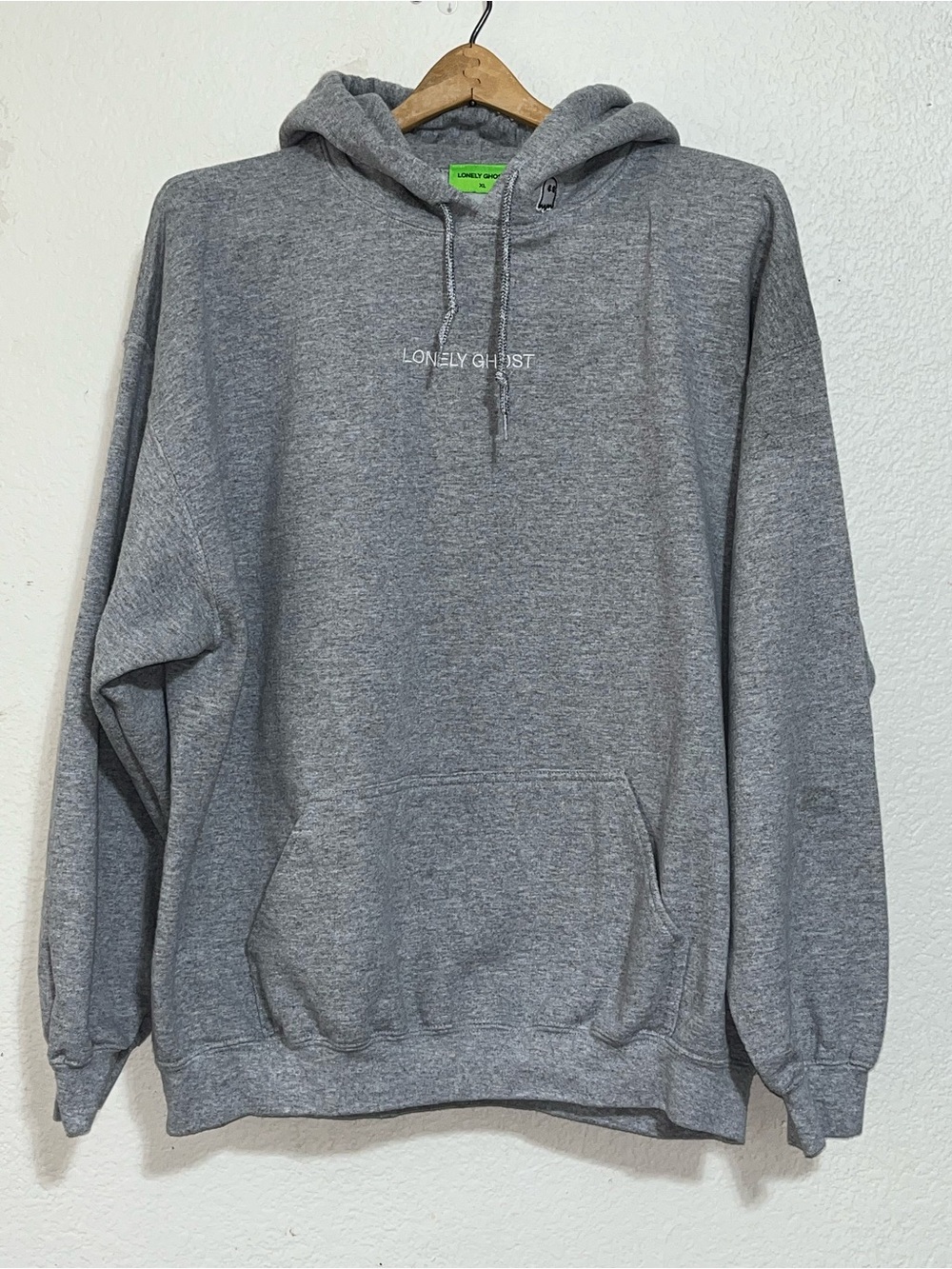 LONELY GHOST Heather Gray Pullover Hoodie